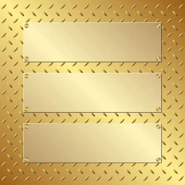 Három arany bannerek — Stock Vector