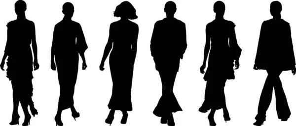 Silhouettes femme — Image vectorielle