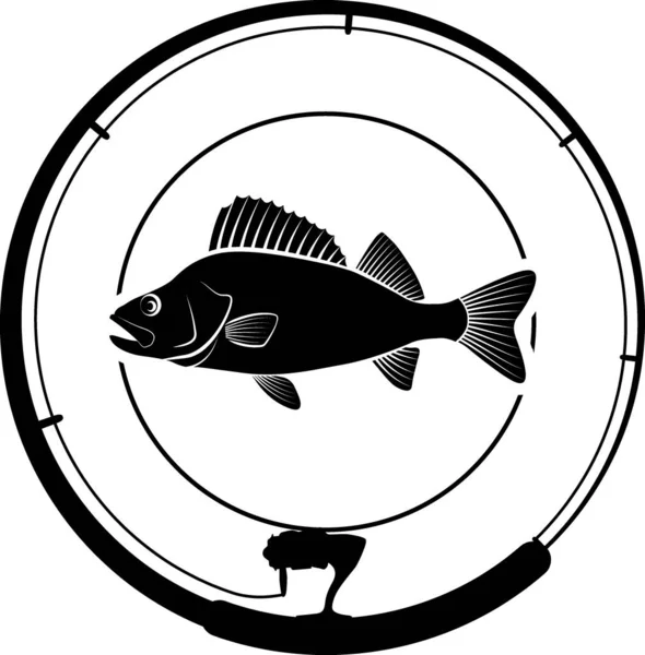 Риболовля бейдж — стоковий вектор