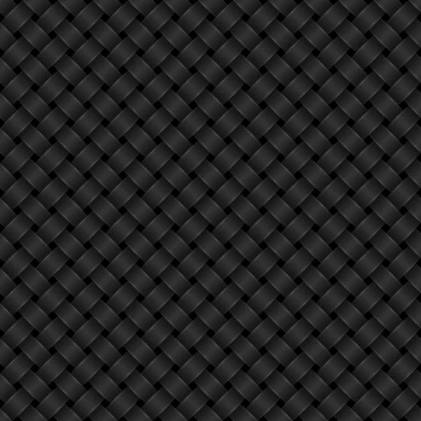 Black Interlaced Background Seamless Pattern — Stock Vector
