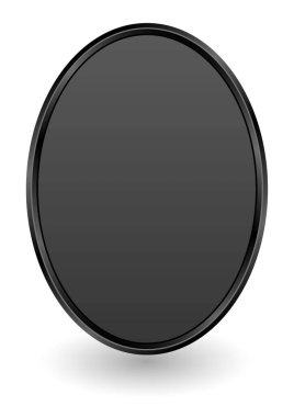 Beyaz arkaplanda damla gölgesi olan siyah pankart