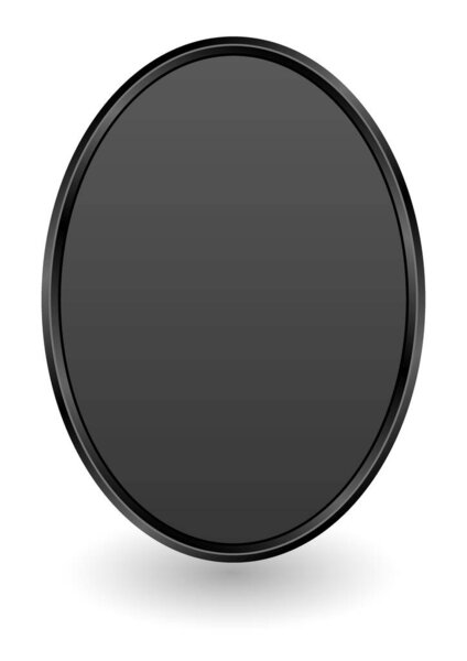 black banner with drop shadow on white background