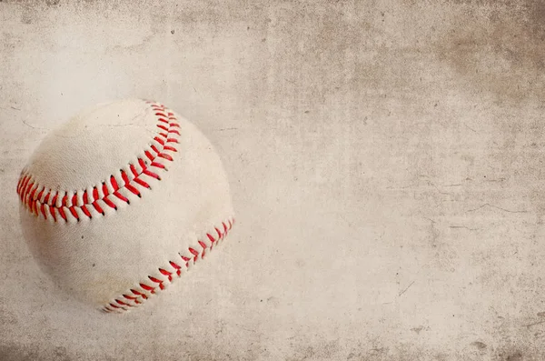 Baseball grunge background image, with heavy brown texture against old rugged white ball.  Great for sports or athletic image. — Stock Photo, Image