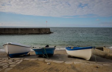 SAINT Jean de Luz bir yaz gün batımı sırasında