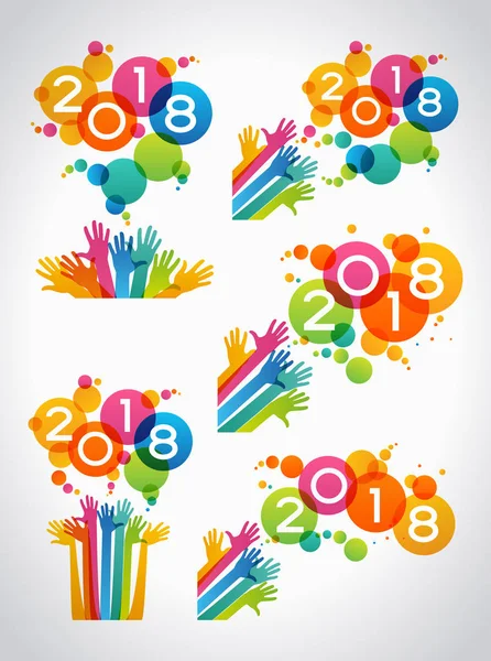 Vector 2018 Happy New Year Background — Stock Vector