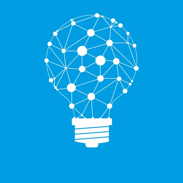Ikoną Żarówki Pomysł Płytki Wewnątrz Biznes Pomysł Pomysł Lampy Tworzą — Wektor stockowy