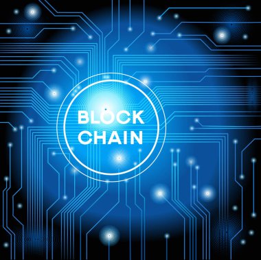 Blockchain ağ kavramı, dağıtılmış genel muhasebe teknoloji, blok metin ve bilgisayar bağlantısı zincir. Dosya sürümü Ai10 Eps kaydedilir. 