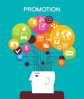 Promosyon tasarım. Düz tasarım stili rozetleri kümesi. Web ve mobil web sitesi, ürün tanıtım, satış banner şablon, reklamlar, yazdırma malzeme için vektör çizimler.