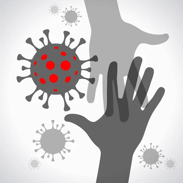 Сучасний Медичний Web Baner Коронавірусний Фон Піктограма Вірусних Клітин Зупинити — стоковий вектор