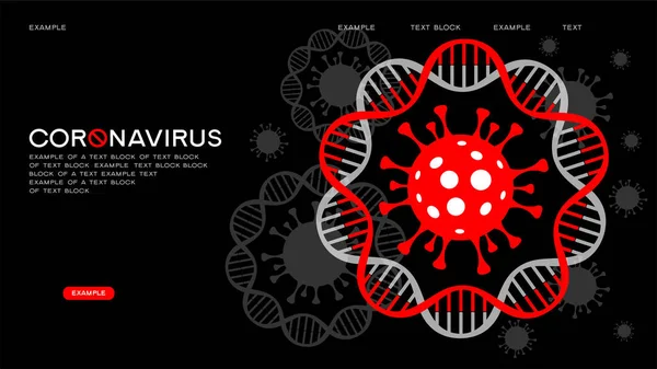 Moderne Medizinische Web Baner Coronavirus Hintergrund Ikone Der Virenzelle Konzepte — Stockvektor