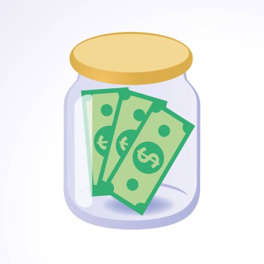 Para kavanozda. Yatırım ve para tutma. 