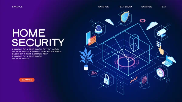 Sicherheitskonzept Sichere Infografik Konzept Mit Technologie System Isometrische Vektorabbildung — Stockvektor