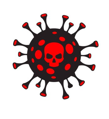 Coronavirus ikonu. Virüs hücresi işareti. Corona virüs kavramlarını durdur. 