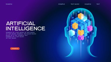 Yapay zeka konsepti. Robot arkaplanı 