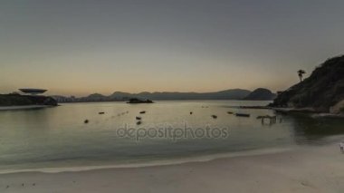 Timelapse sunrise beach iyi yolculuklar Niteroi