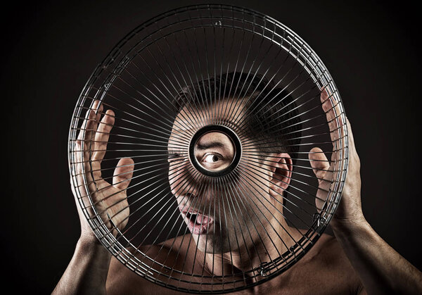 Closed in a cage, concept