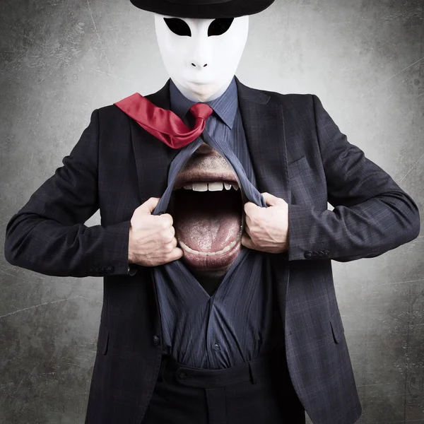 Man met masker — Stockfoto