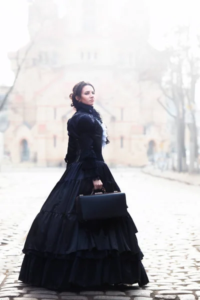 Senhora de Preto — Fotografia de Stock