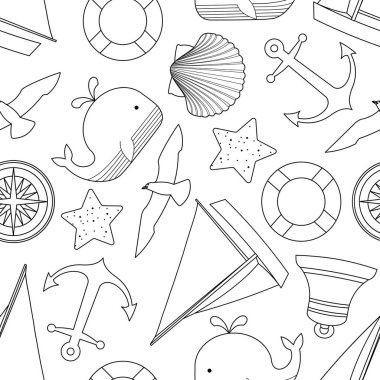 Random mutlu siyah anahat ve beyaz beyaz uçakta deniz 