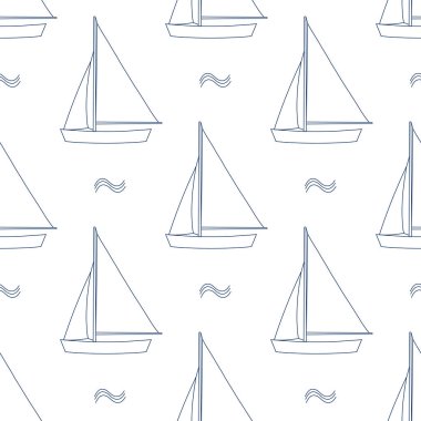 Beyaz zemin üzerine mavi anahat ve beyaz uçak stil yelken.