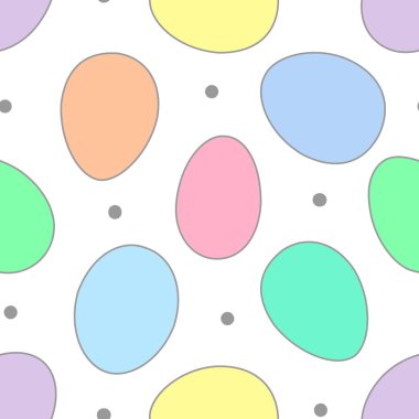 Paskalya yumurtaları gri anahat ve renkli uçak.