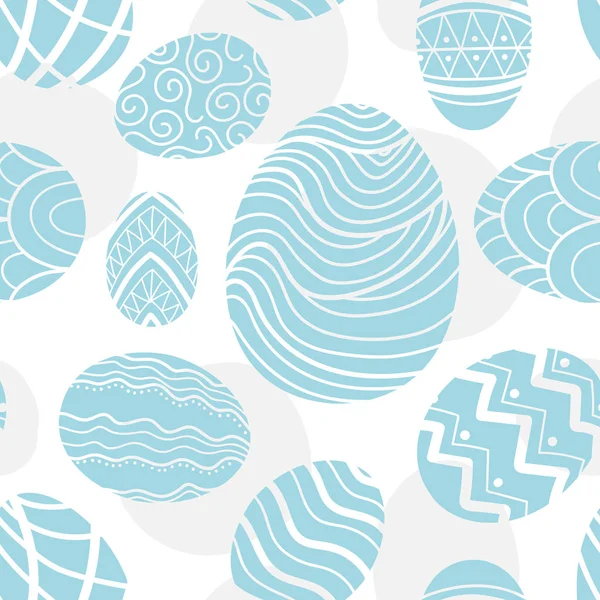 Œufs de Pâques en silhouette bleu pastel . — Image vectorielle