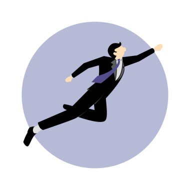 Basit iş karikatür iillustration işadamı kahraman 5