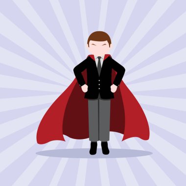 Basit iş karikatür iillustration işadamı kahraman 2