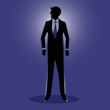 Ayakta bir işadamı iş çizimi