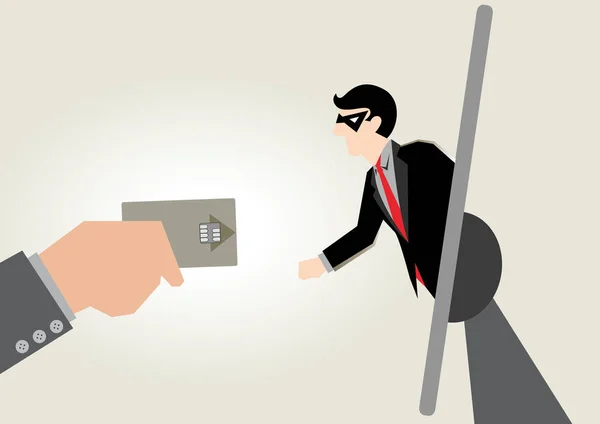 商业插画的信用卡欺诈在互联网 — 图库矢量图片