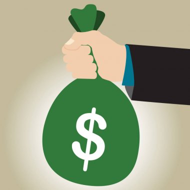 Basit iş illüstrasyon iş adamı çok büyük ödül vermek