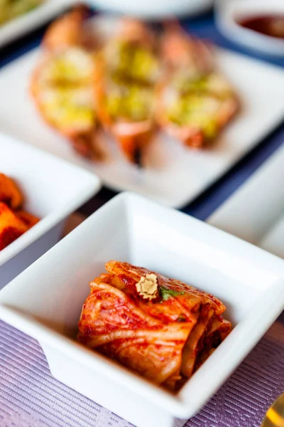 Saudável, deliciosa comida coreana Kimchi — Fotografia de Stock