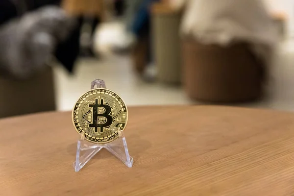 Bitcoin Dinero cifrado dinero virtual Intercambio Especular futuro — Foto de Stock