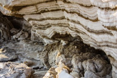 Dead sea kristal tuz İsrail closeup