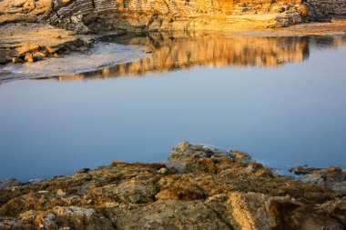 Dead sea kristal tuz İsrail closeup