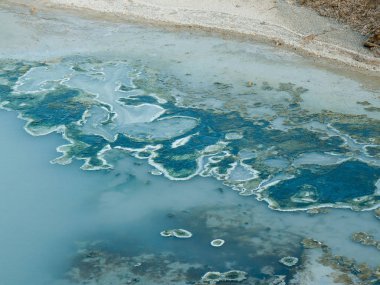 Dead sea kristal tuz İsrail closeup