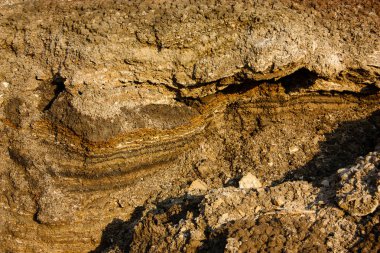 Dead sea kristal tuz İsrail closeup