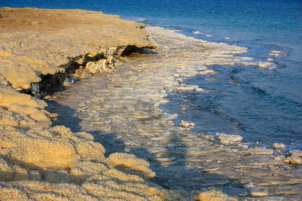 Primer Plano Sal Cristalina Del Mar Muerto Israel — Foto de Stock