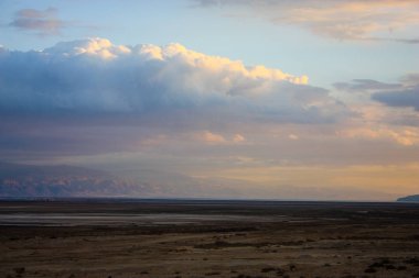 İsrail 'deki Negev Çölü manzarası