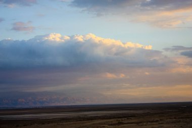 İsrail 'deki Negev Çölü manzarası