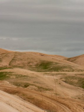 İsrail 'deki Negev Çölü manzarası