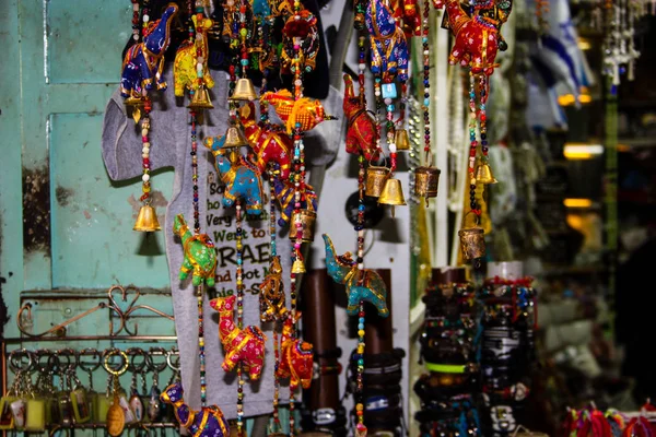 Closeup Handcrafted Decorative Objects Sold Souvenirs Shop Bazaar Old City — Stock Photo, Image