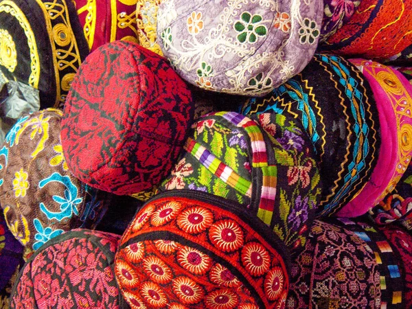 Fechar Objetos Decorativos Artesanais Vendidos Uma Loja Lembranças Bazar Cidade — Fotografia de Stock