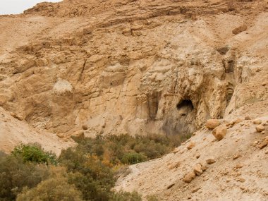 Wadi Bokek doğada saklıdır Judean desert İsrail'in
