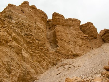 Wadi Bokek doğada saklıdır Judean desert İsrail'in