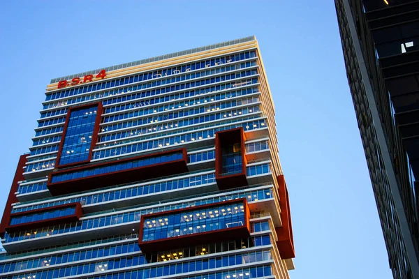 Tel Aviv City Srail Bir Bina Cephe Görünümü — Stok fotoğraf