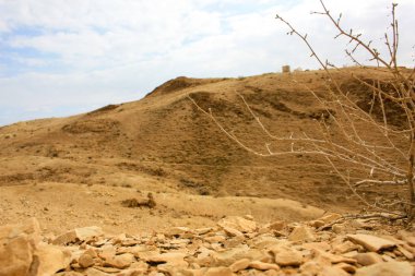 İsrail 'deki Negev Çölü manzarası