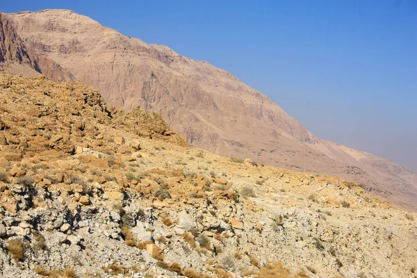 Θέα Προς Βουνά Μπροστά Νεκρά Θάλασσα Στο Ισραήλ — Φωτογραφία Αρχείου