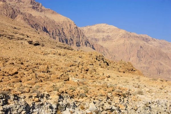 Vista Das Montanhas Frente Mar Morto Israel — Fotografia de Stock