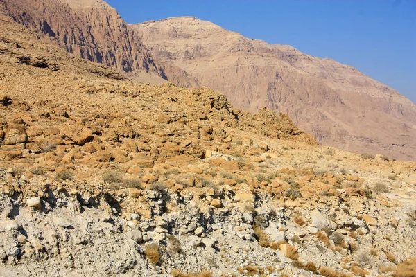 Vista Das Montanhas Frente Mar Morto Israel — Fotografia de Stock